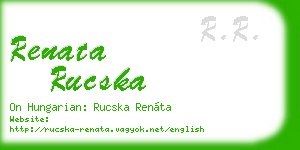 renata rucska business card
